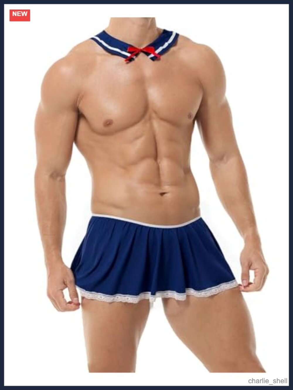 Mens Sissy Sailor Lingerie Costume Mini Skirt Crossdresser Role Play